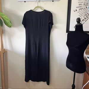 Amanda Grey Long Black Maxi Spring/Summer Dress, Natural Fibers, Size M